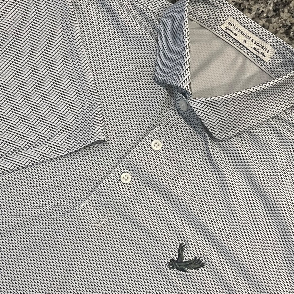 Holderness & Bourne Polo Shirt Mens XL Ivy Green Armfiield Shirt Hawk Logo